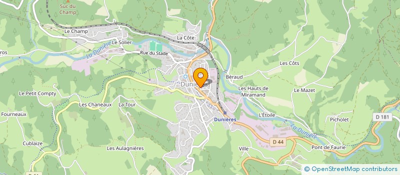 localisation de l'entreprise MADAME CATHERINE SIMONET  DUNIERES