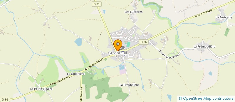 localisation de l'entreprise MADAME CATHERINE THOMAS à GROSBREUIL