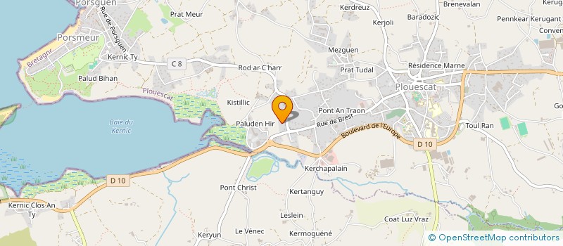 localisation de l'entreprise MADAME CATHERINE THOMIN  PLOUESCAT