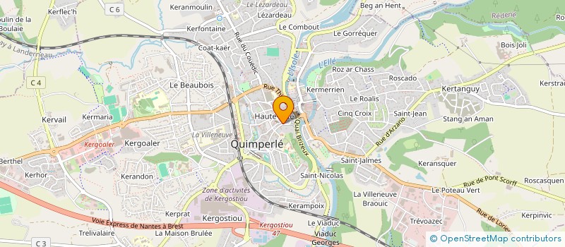 localisation de l'entreprise MADAME CATHERINE THUAL à QUIMPERLE