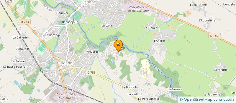 localisation de l'entreprise MADAME CATHERINE VRIGNAUD  CUGAND-LA-BERNARDIERE