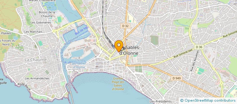 localisation de l'entreprise MADAME CATHERINE ZERCK à LES SABLES D'OLONNE