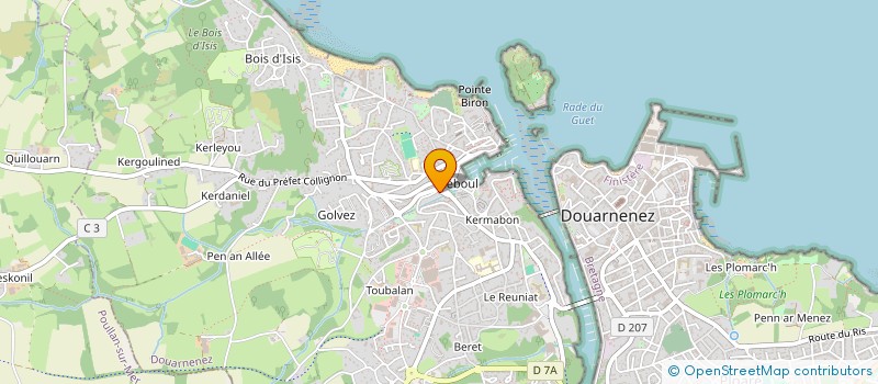 localisation de l'entreprise MADAME CATHIE MOYAT-JAURY  DOUARNENEZ