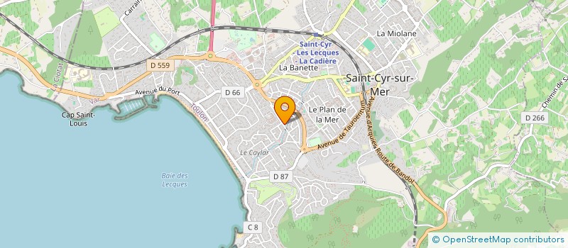 localisation de l'entreprise MADAME CATHY CAMILLERI à SAINT-CYR-SUR-MER