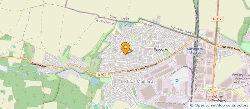 localisation de l'entreprise MADAME CATHY CISSE JOUBAILY  FOSSES