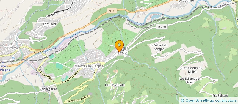 localisation de l'entreprise MADAME CATHY DRAOUI  LA PLAGNE TARENTAISE