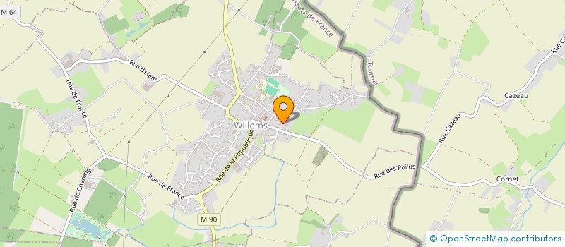 localisation de l'entreprise MADAME CATHY DUFROS à WILLEMS