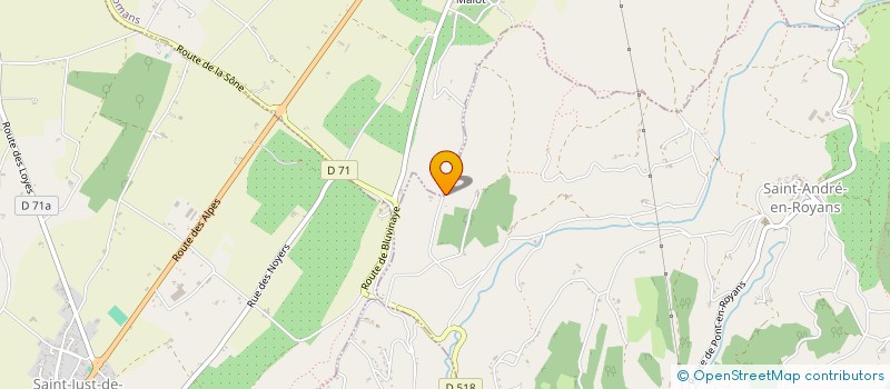 localisation de l'entreprise MADAME CATHY LABONNE  SAINT-ANDRE-EN-ROYANS