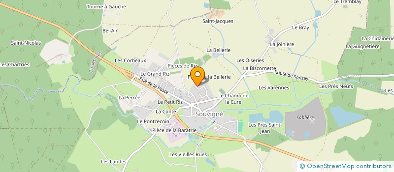 localisation de l'entreprise MADAME CATHY ROBERTE PROUST à SOUVIGNE