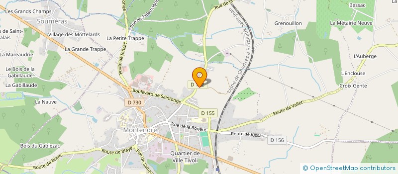 localisation de l'entreprise MADAME CATHY SARRAZIN  MONTENDRE