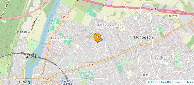 localisation de l'entreprise MADAME CATHY YACOUB  LE VESINET