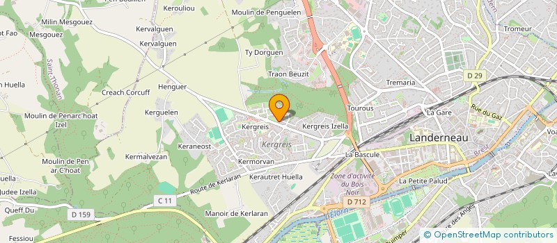 localisation de l'entreprise MADAME CATTALEN CORRE à LANDERNEAU