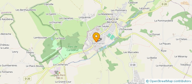 localisation de l'entreprise MADAME CECILE AUREGAN  BECHEREL