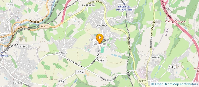 localisation de l'entreprise MADAME CECILE BARJON MUGLIA  FLEURIEUX-SUR-L'ARBRESLE