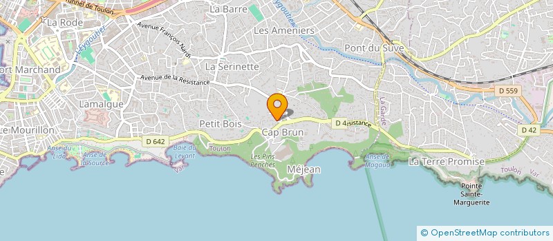 localisation de l'entreprise MADAME CECILE BASTIAN  TOULON