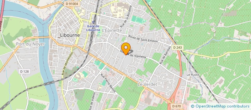 localisation de l'entreprise MADAME CECILE BAUDET  LIBOURNE