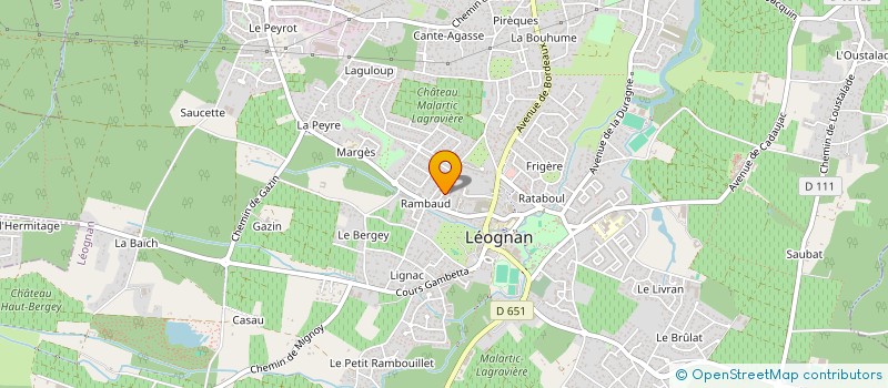 localisation de l'entreprise MADAME CECILE BAX à LEOGNAN