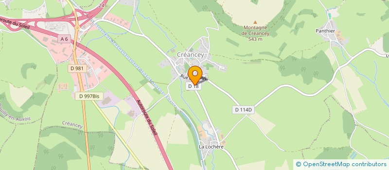 localisation de l'entreprise MADAME CECILE BELORGEY  CREANCEY