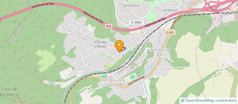 localisation de l'entreprise MADAME CECILE BERTINELLI  HOMBOURG-HAUT