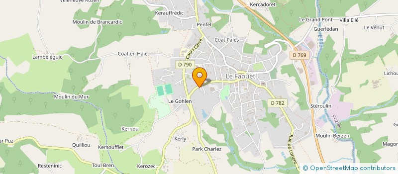 localisation de l'entreprise MADAME CECILE BOLLIET  LE FAOUET