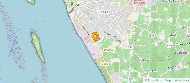 localisation de l'entreprise MADAME CECILE BONAMI  BLAYE