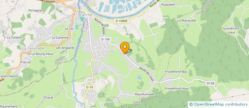 localisation de l'entreprise MADAME CECILE BONDET DE LA BERNARDIE  LISSAC-SUR-COUZE