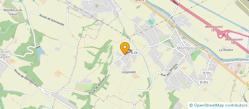 localisation de l'entreprise MADAME CECILE BONNET  MONTGISCARD