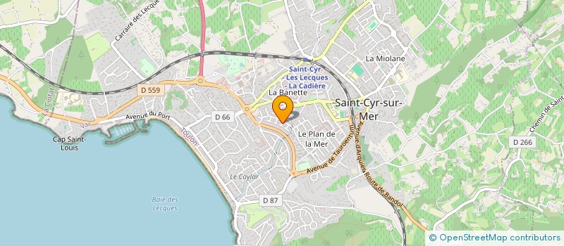 localisation de l'entreprise MADAME CECILE BOURGEOIS à SAINT-CYR-SUR-MER