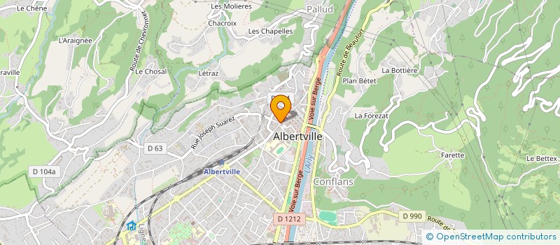 localisation de l'entreprise MADAME CECILE BRAISAZ à ALBERTVILLE