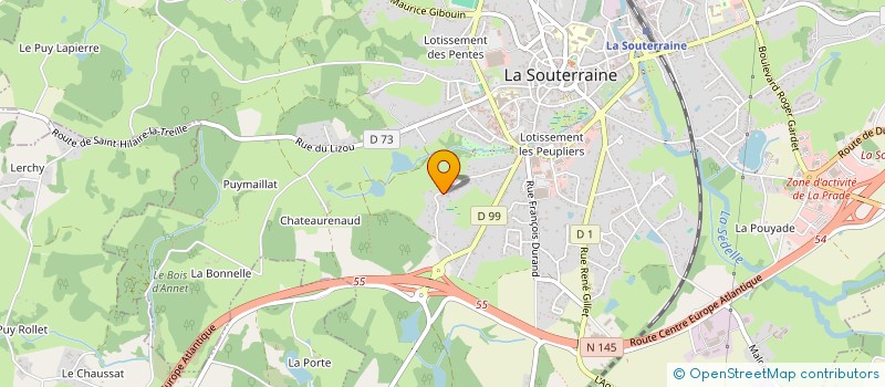 localisation de l'entreprise MADAME CECILE BRIE  LA SOUTERRAINE