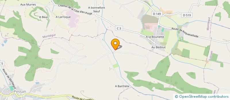 localisation de l'entreprise MADAME CECILE BURTIN  PESSAN