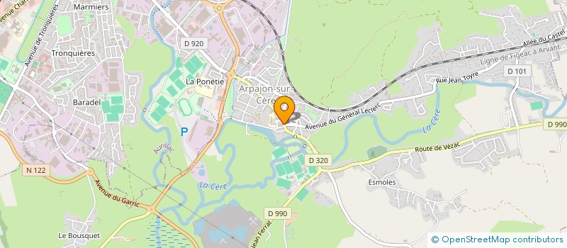localisation de l'entreprise MADAME CECILE CALDAMAISON à ARPAJON-SUR-CERE