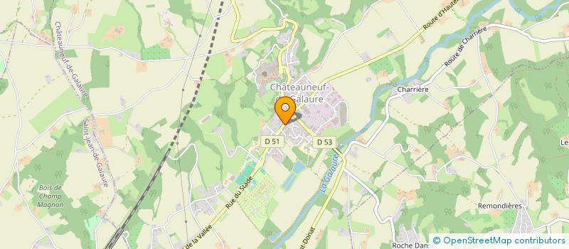 localisation de l'entreprise MADAME CECILE CARRIERE  CHATEAUNEUF-DE-GALAURE