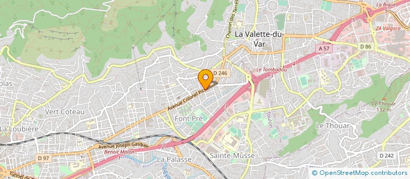 localisation de l'entreprise MADAME CECILE CARTAILLAC à TOULON