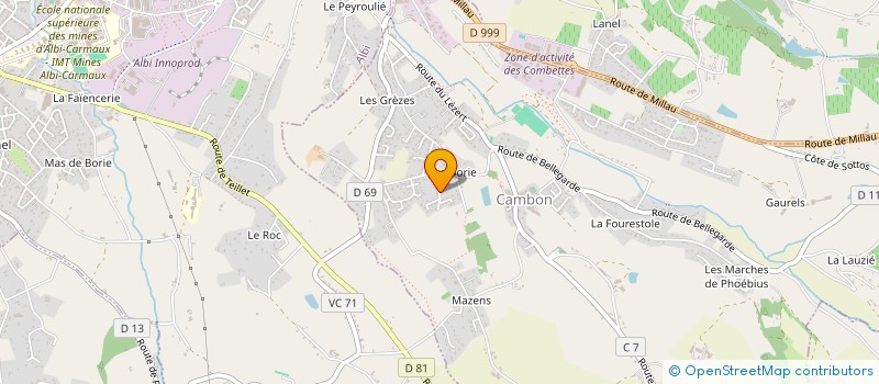 localisation de l'entreprise MADAME CECILE CASTELLA  ALBI