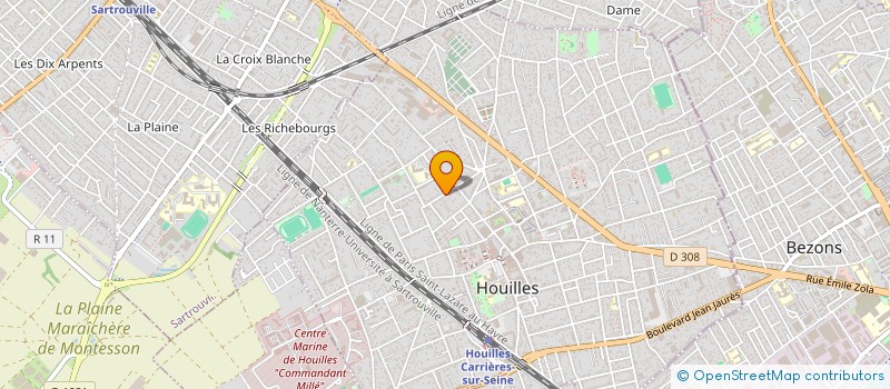 localisation de l'entreprise MADAME CECILE COINDOZ  HOUILLES