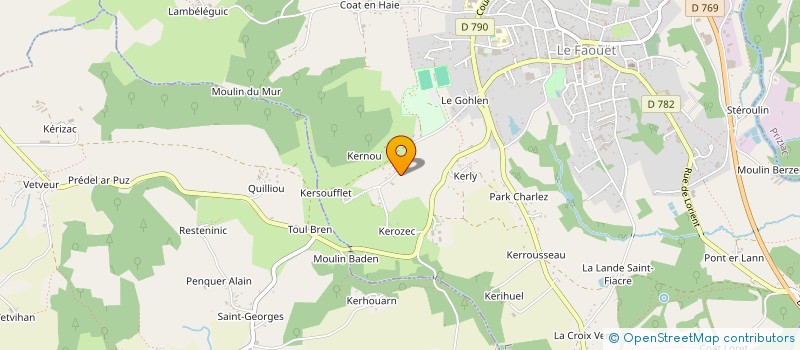 localisation de l'entreprise MADAME CECILE COSPEREC à LE FAOUET