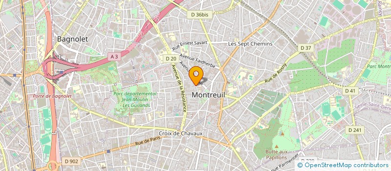 localisation de l'entreprise MADAME CECILE CROUZET à MONTREUIL