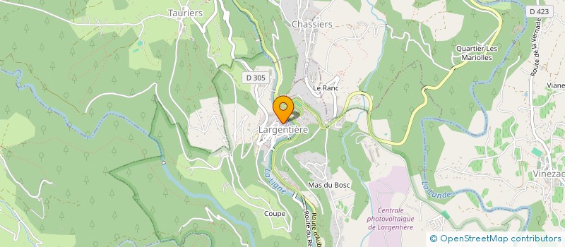 localisation de l'entreprise MADAME CECILE DIAZ à LARGENTIERE