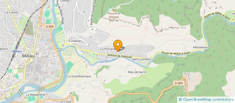 localisation de l'entreprise MADAME CECILE DORIN à MILLAU