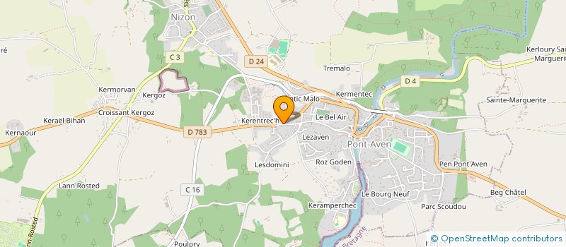 localisation de l'entreprise MADAME CECILE DOUSSAL  PONT-AVEN