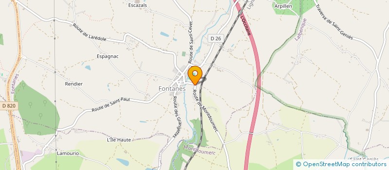 localisation de l'entreprise MADAME CECILE DUFOUR  FONTANES