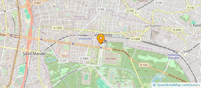 localisation de l'entreprise MADAME CECILE FOURNIER à VINCENNES
