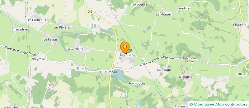 localisation de l'entreprise MADAME CECILE GANET à NAILLAT