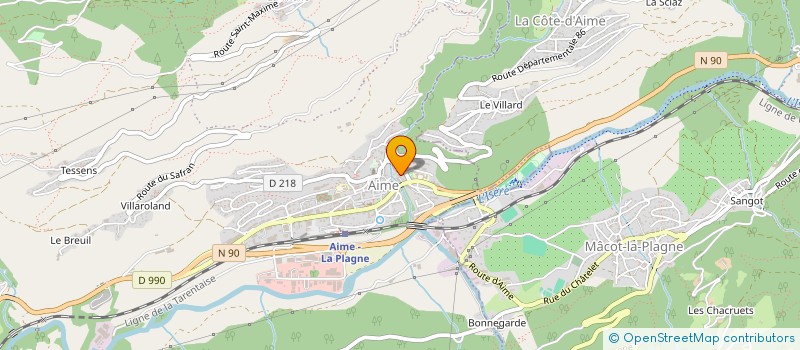 localisation de l'entreprise MADAME CECILE GIRARD  AIME-LA-PLAGNE