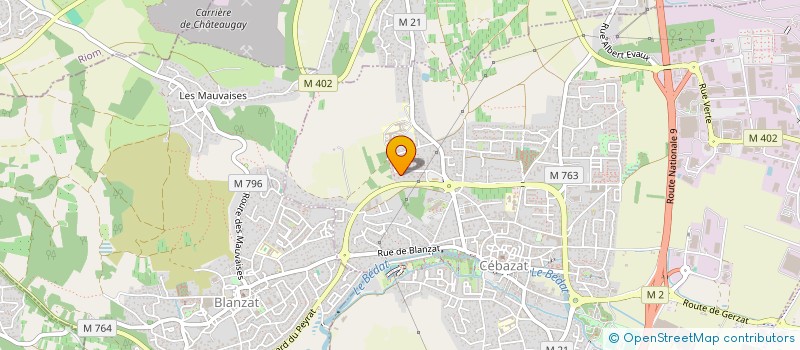 localisation de l'entreprise MADAME CECILE GUBERT  CEBAZAT