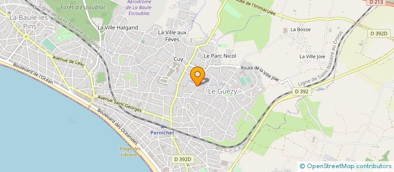 localisation de l'entreprise MADAME CECILE GUERET à LA BAULE-ESCOUBLAC