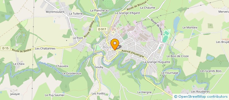 localisation de l'entreprise MADAME CECILE GUGLIELMINOTTI  BOUSSAC