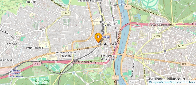 localisation de l'entreprise MADAME CECILE GUINARD à SAINT-CLOUD