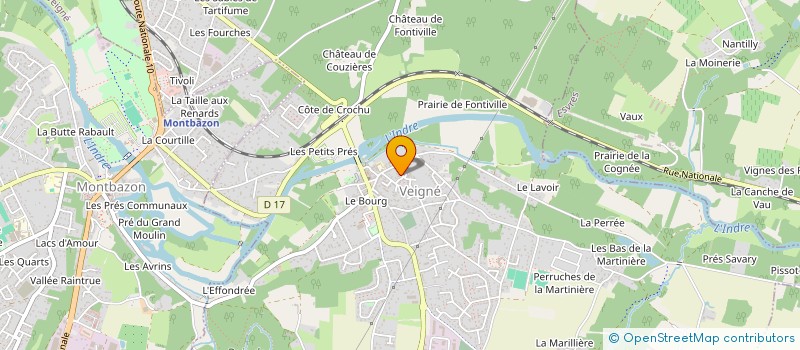 localisation de l'entreprise MADAME CECILE HUBERT  VEIGNE